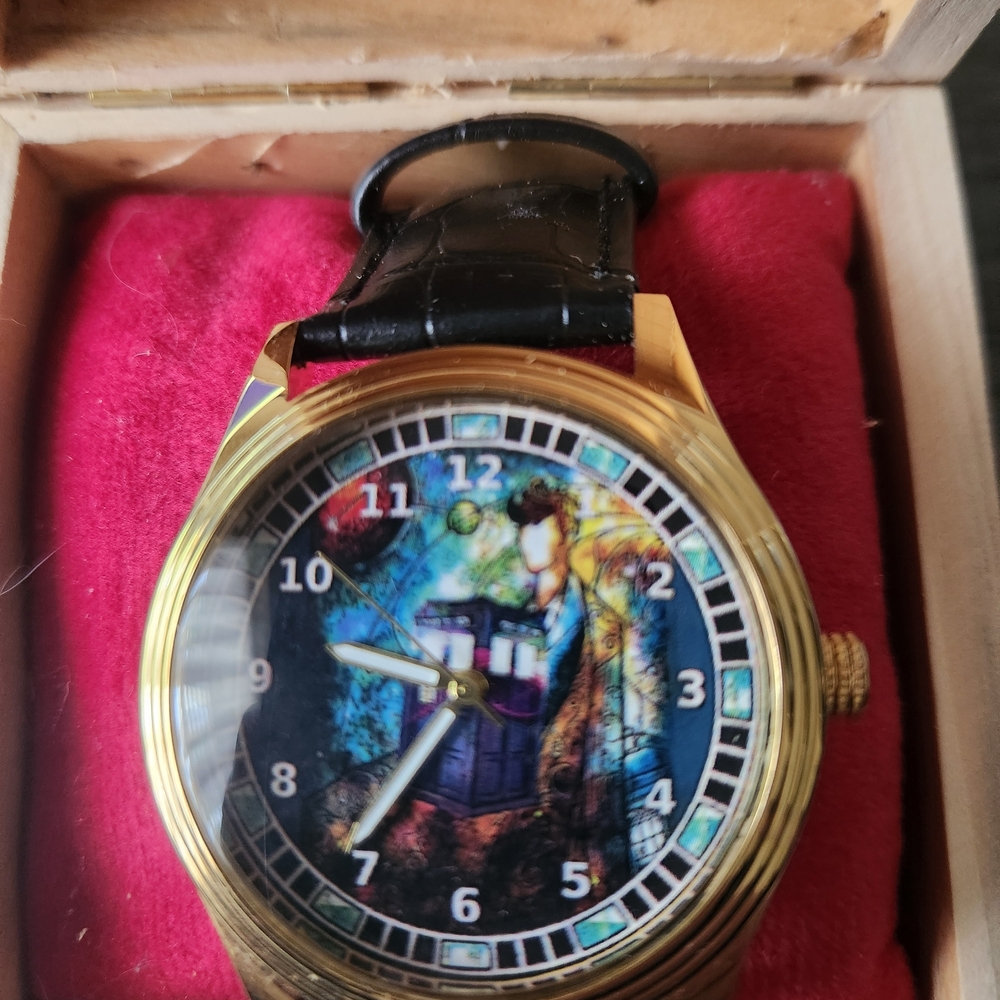 Gold and Black Artistic Watch